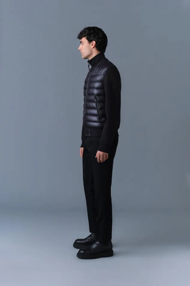 Light Jackets Men Mackage COLLINR Nano Down Mixed Media Bomber Jacket Garnet Light Jackets Men Mackage COLLINR Nano Down Mixed Media Bomber Jacket Garnet
