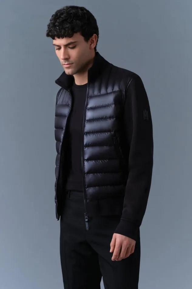 Light Jackets Men Mackage COLLINR Nano Down Mixed Media Bomber Jacket Garnet Light Jackets Men Mackage COLLINR Nano Down Mixed Media Bomber Jacket Garnet