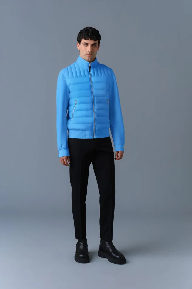 Light Jackets Men Mackage COLLINR Nano Down Mixed Media Bomber Jacket Garnet Light Jackets Men Mackage COLLINR Nano Down Mixed Media Bomber Jacket Garnet