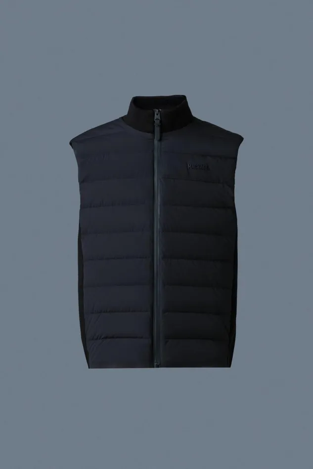 Light Jackets Men Mackage JACOB Rib Knit Light Down Vest Black