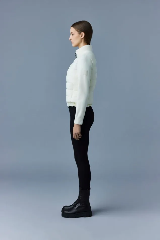 Light Jackets Women Mackage OCEANE Recycled Hybrid Jacket With Rib Knit Sleeves Black Light Jackets Women Mackage OCEANE Recycled Hybrid Jacket With Rib Knit Sleeves Black
