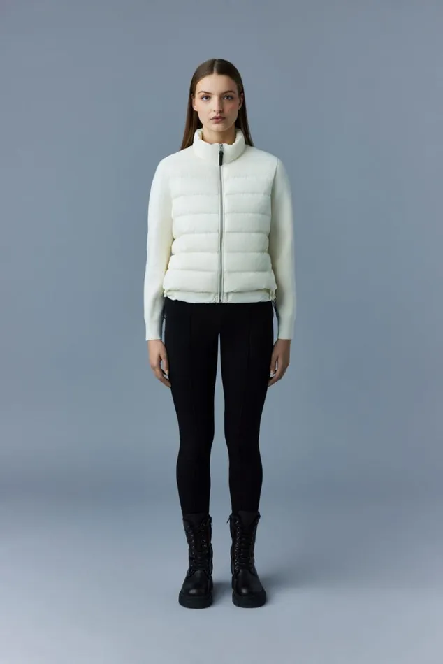 Light Jackets Women Mackage OCEANE Recycled Hybrid Jacket With Rib Knit Sleeves Black Light Jackets Women Mackage OCEANE Recycled Hybrid Jacket With Rib Knit Sleeves Black