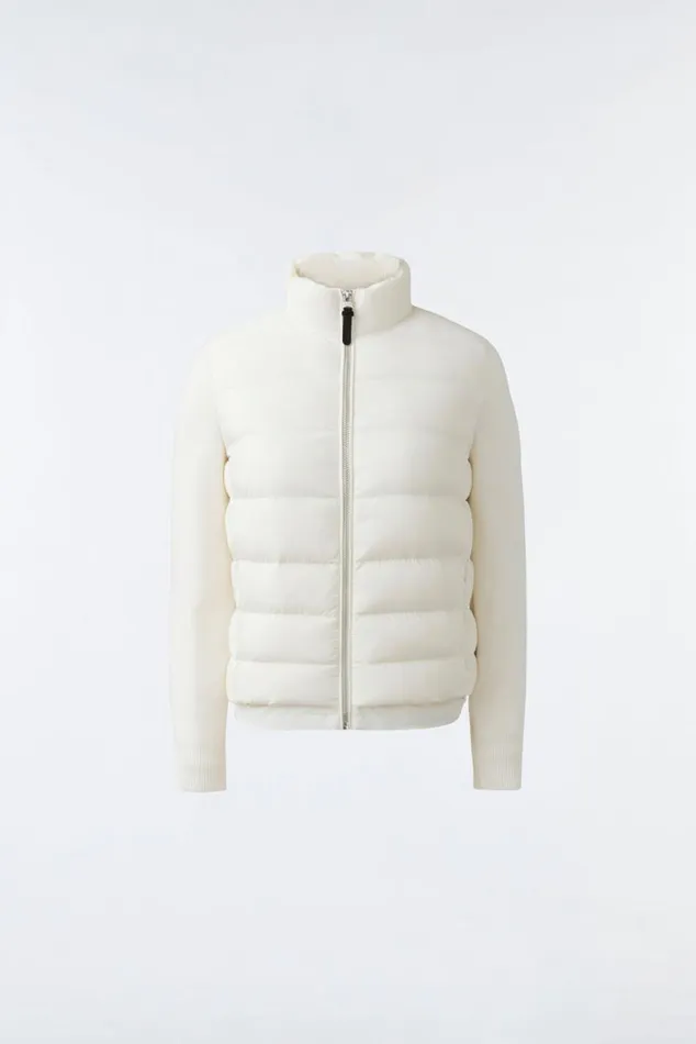 Light Jackets Women Mackage OCEANE Recycled Hybrid Jacket With Rib Knit Sleeves Black Light Jackets Women Mackage OCEANE Recycled Hybrid Jacket With Rib Knit Sleeves Black