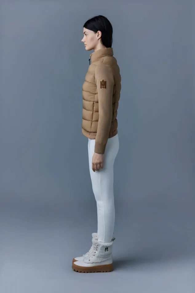 Light Jackets Women Mackage OCEANE Recycled Hybrid Jacket With Rib Knit Sleeves Black Light Jackets Women Mackage OCEANE Recycled Hybrid Jacket With Rib Knit Sleeves Black