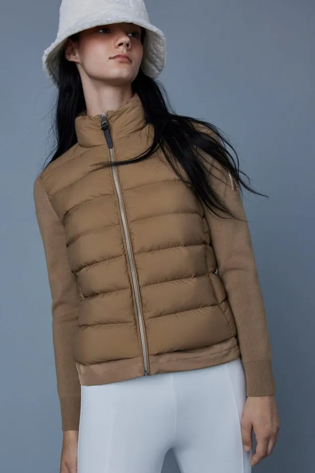 Light Jackets Women Mackage OCEANE Recycled Hybrid Jacket With Rib Knit Sleeves Black Light Jackets Women Mackage OCEANE Recycled Hybrid Jacket With Rib Knit Sleeves Black