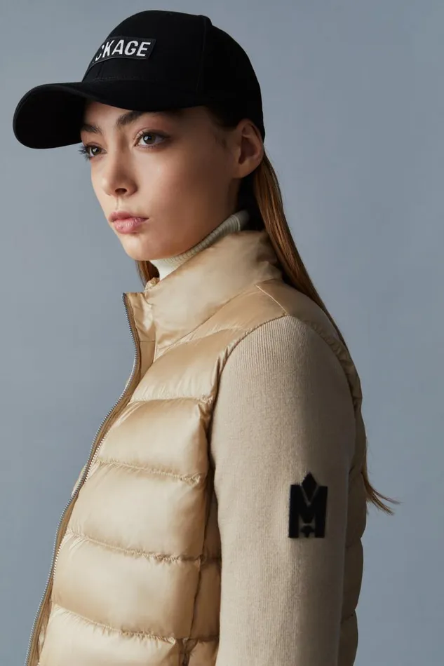 Light Jackets Women Mackage OCEANE Recycled Hybrid Jacket With Rib Knit Sleeves Black Light Jackets Women Mackage OCEANE Recycled Hybrid Jacket With Rib Knit Sleeves Black