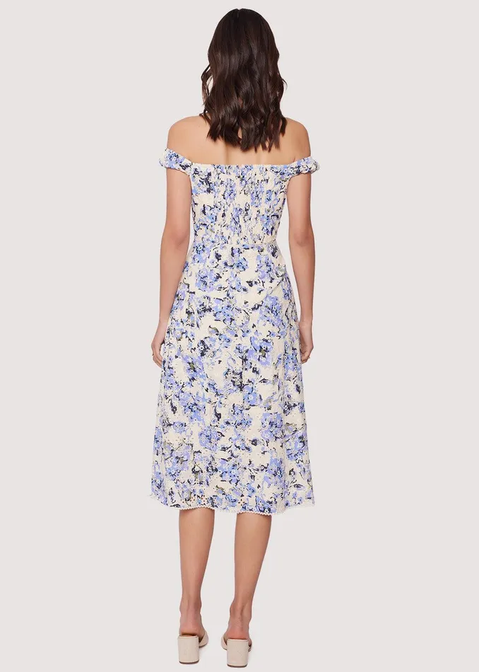 Light Of Iris Midi Dress Bluefloral Women Lost Wander Dresses