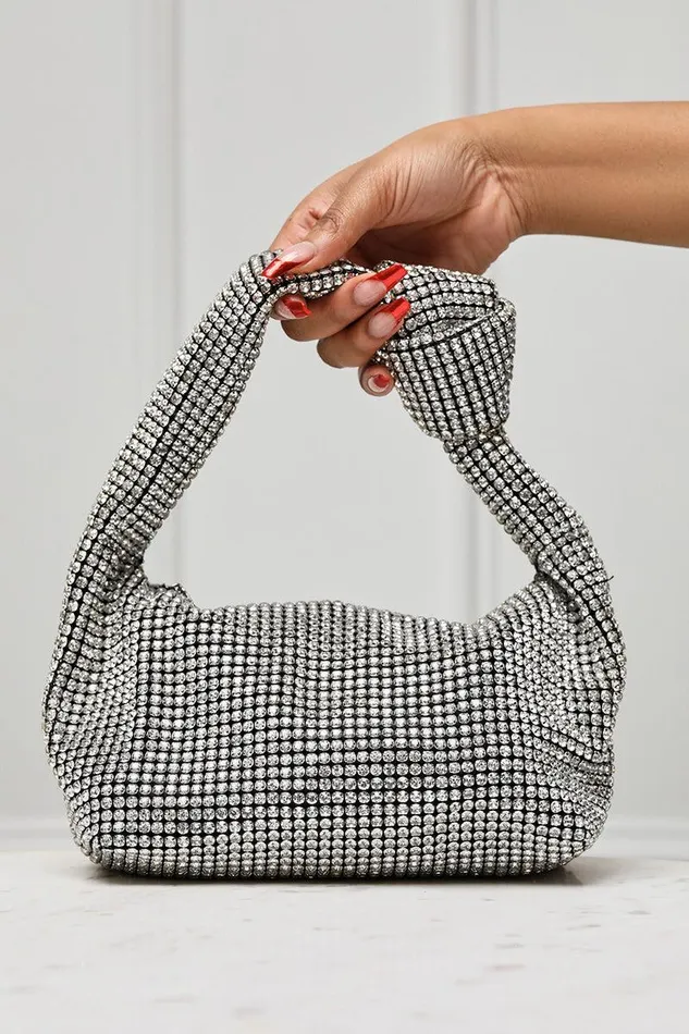 Lilly039s Kloset Bags Women Alexander Rhinestone Purse Silver