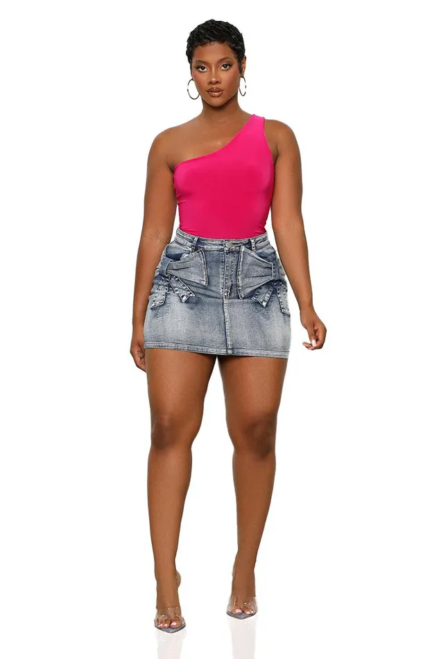 Lilly039s Kloset Denim Women Bow Tie Mini Denim Skirt