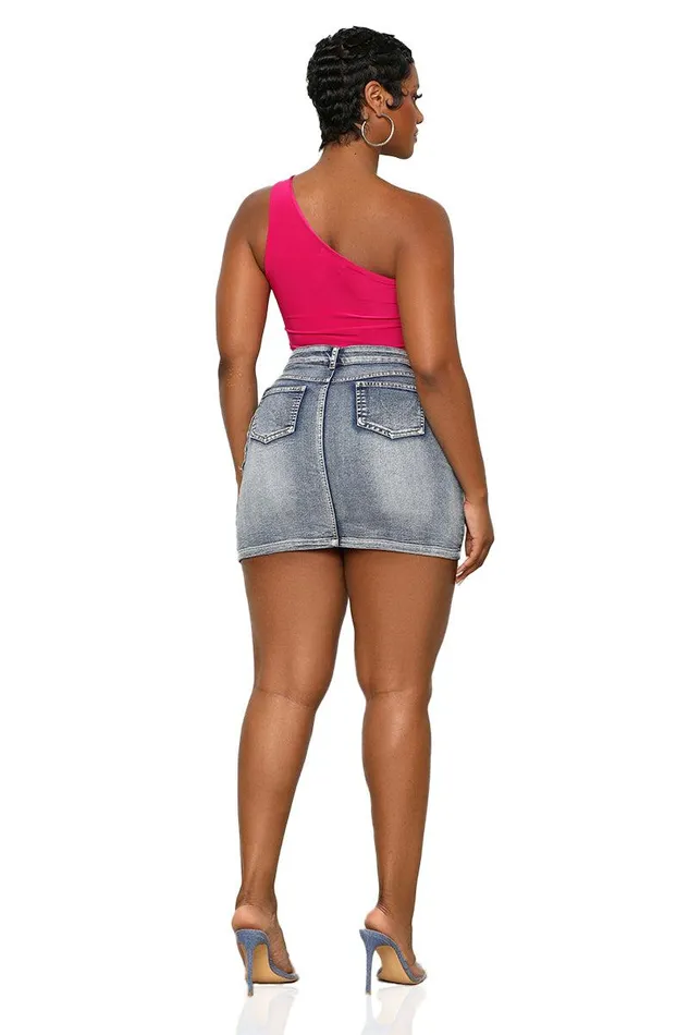 Lilly039s Kloset Denim Women Bow Tie Mini Denim Skirt