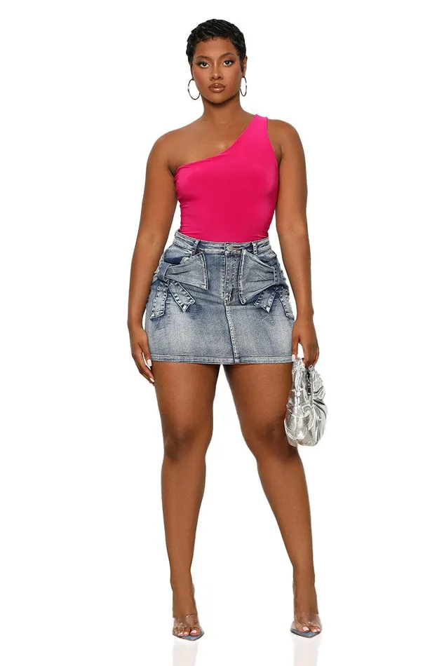 Lilly039s Kloset Denim Women Bow Tie Mini Denim Skirt