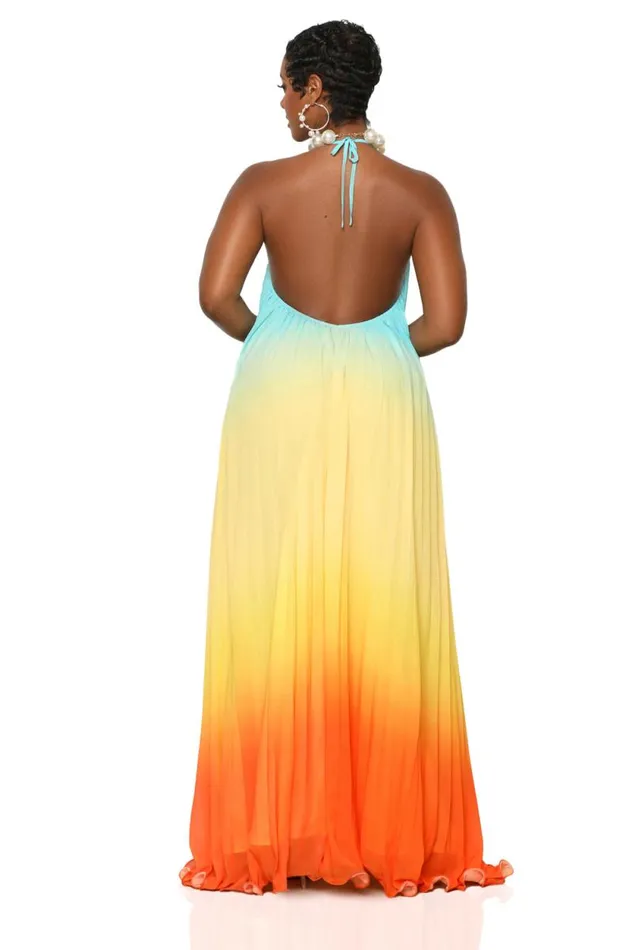 Lilly039s Kloset Dresses Women Aura Glow Ombre Maxi Dress