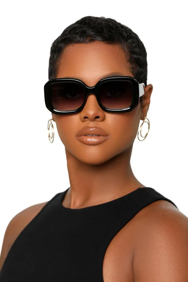 Lilly039s Kloset Eyewear Women Luxe Lens Square Shades Black