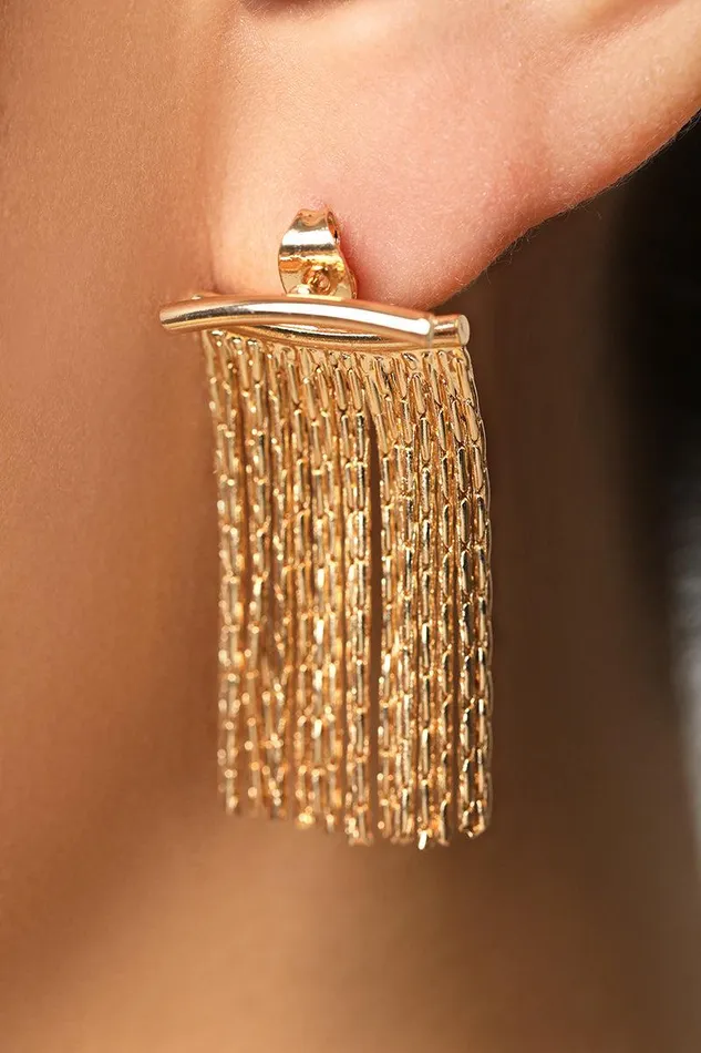 Lilly039s Kloset Jewelry Women Gold Fringe Drop Earrings