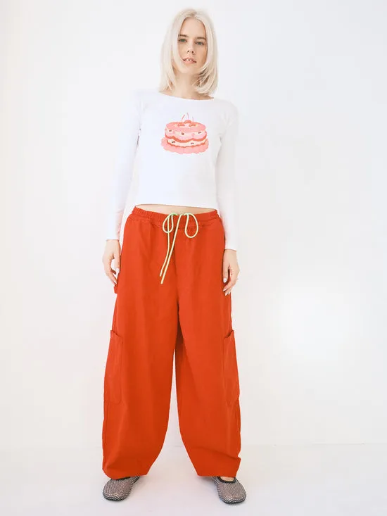 Lisa Says Gah Chef Pant Tomato Women Bottoms