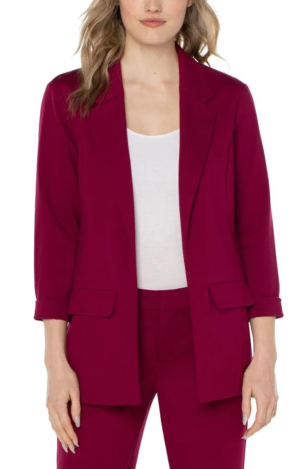 Liverpool Los Angeles BOYFRIEND BLAZER WITH PRINCESS DARTS Garnet Berry Women BLAZERS