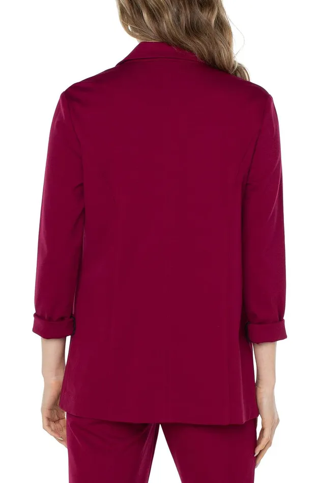 Liverpool Los Angeles BOYFRIEND BLAZER WITH PRINCESS DARTS Garnet Berry Women BLAZERS