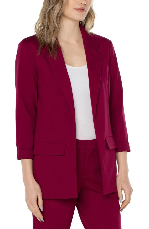 Liverpool Los Angeles BOYFRIEND BLAZER WITH PRINCESS DARTS Garnet Berry Women BLAZERS