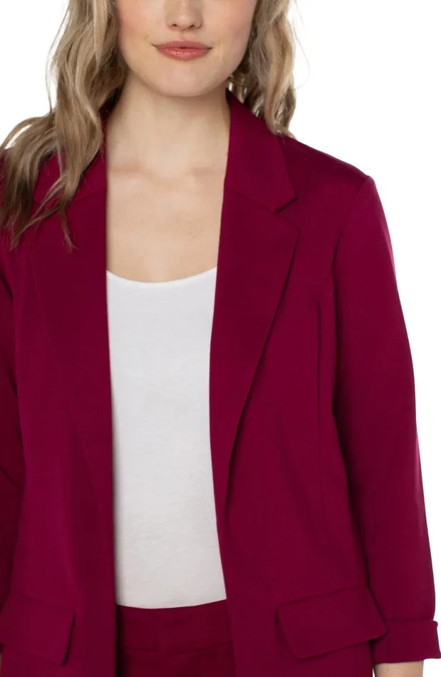 Liverpool Los Angeles BOYFRIEND BLAZER WITH PRINCESS DARTS Garnet Berry Women BLAZERS