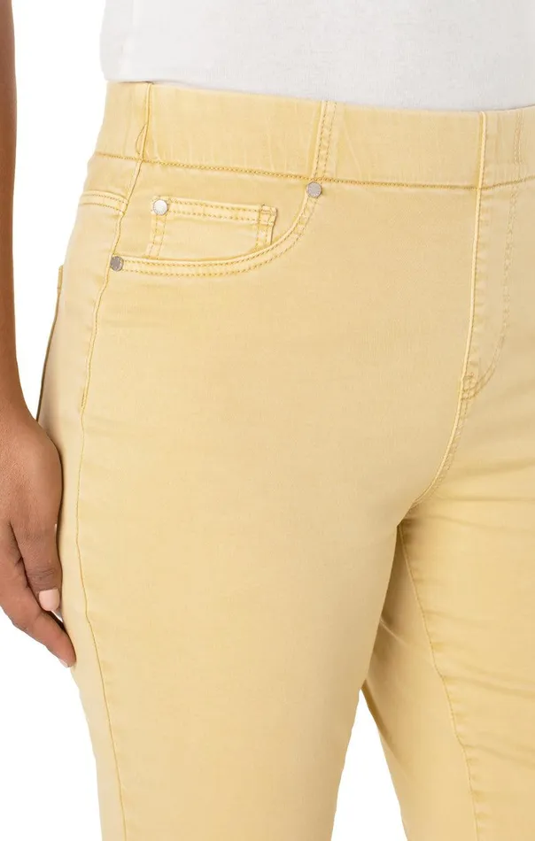 Liverpool Los Angeles CHLOE SLIM CROP WITH CUFF Mustard Gold Women HIRISE