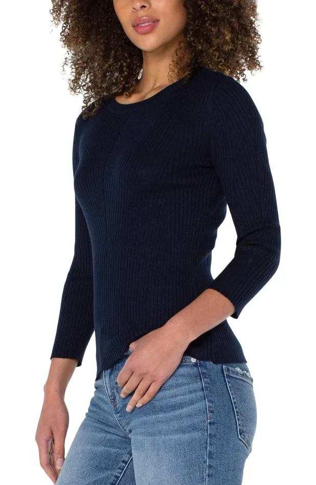 Liverpool Los Angeles CREWNECK 34 SLEEVE SWEATER Dark Navy Women SWEATERS