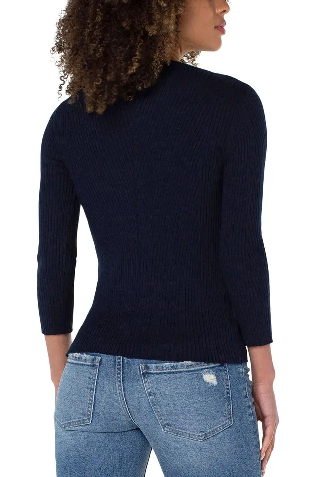 Liverpool Los Angeles CREWNECK 34 SLEEVE SWEATER Dark Navy Women SWEATERS