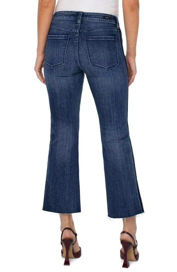 Liverpool Los Angeles HANNAH CROP FLARE WITH VELVET TRIM Gilmore Women CROPS
