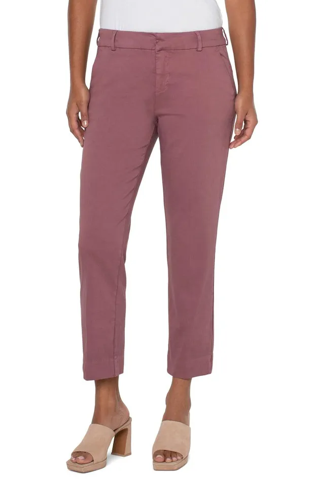 Liverpool Los Angeles KELSEY TROUSER WITH SIDE SLIT Victorian Mauve Women TROUSERS