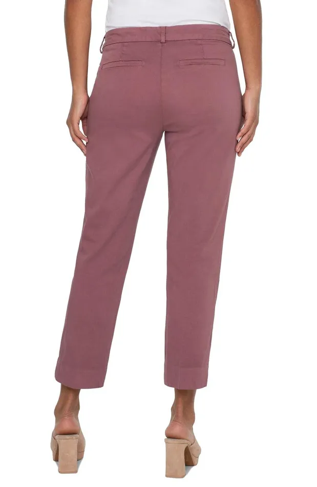 Liverpool Los Angeles KELSEY TROUSER WITH SIDE SLIT Victorian Mauve Women TROUSERS
