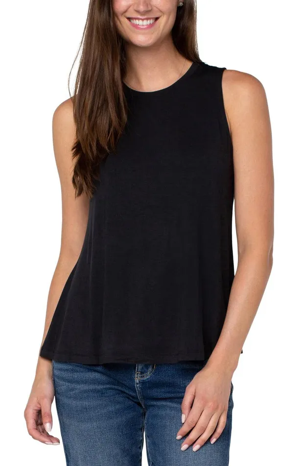 Liverpool Los Angeles SLEEVELESS SCOOP NECK TANK Black Women TSHIRTS