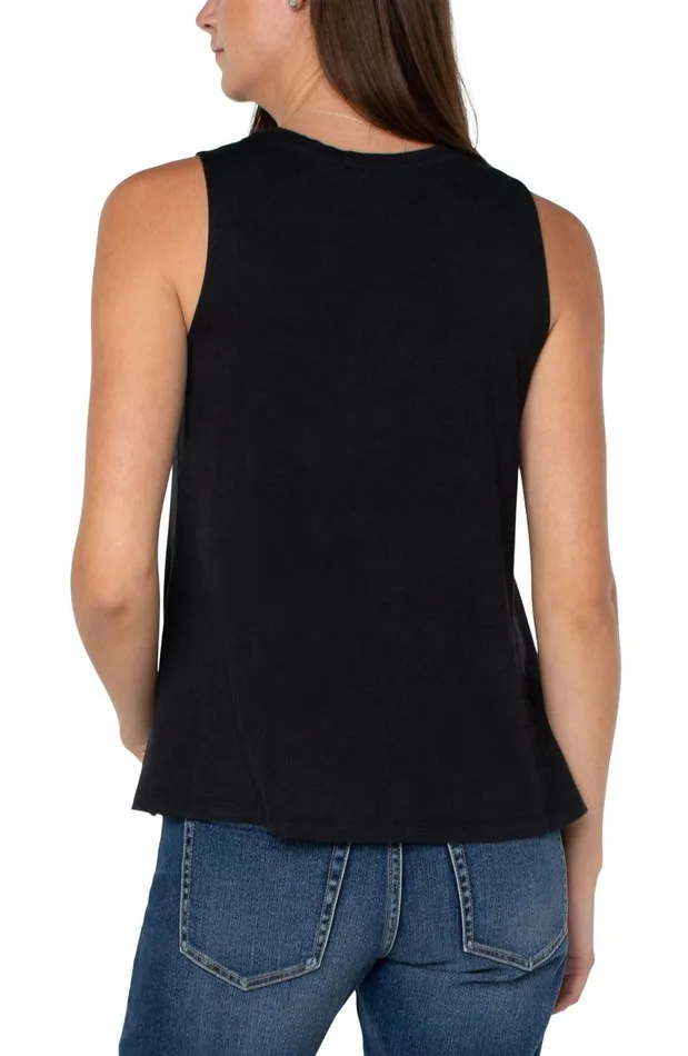 Liverpool Los Angeles SLEEVELESS SCOOP NECK TANK Black Women TSHIRTS