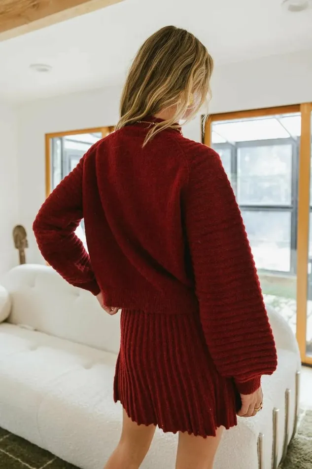 Lloyd Cozy Sweater In Red Red Women Bohme Tops