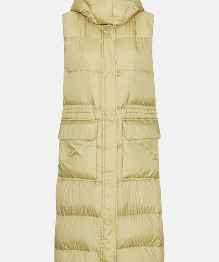 Long Down Vest 8211 Olive Grass Outerwear Ilse Jacobsen All Jackets And Coats
