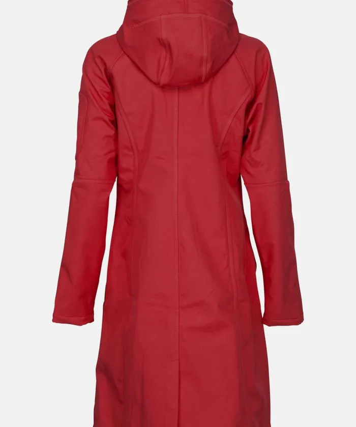 Long Soft Shell Raincoat 8211 Rhubarb Rainwear Ilse Jacobsen Raincoats