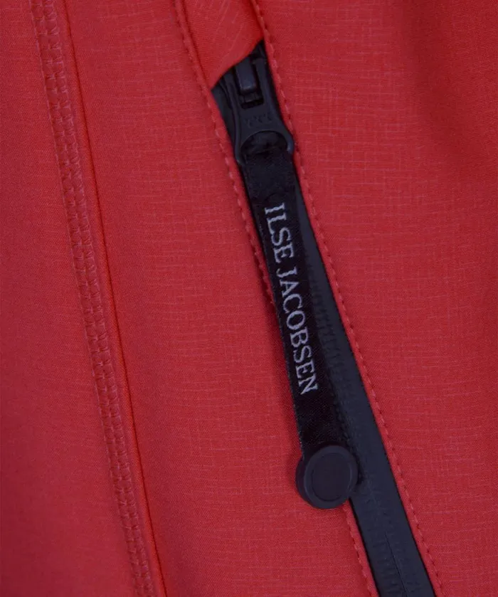 Long Soft Shell Raincoat 8211 Rhubarb Rainwear Ilse Jacobsen Raincoats