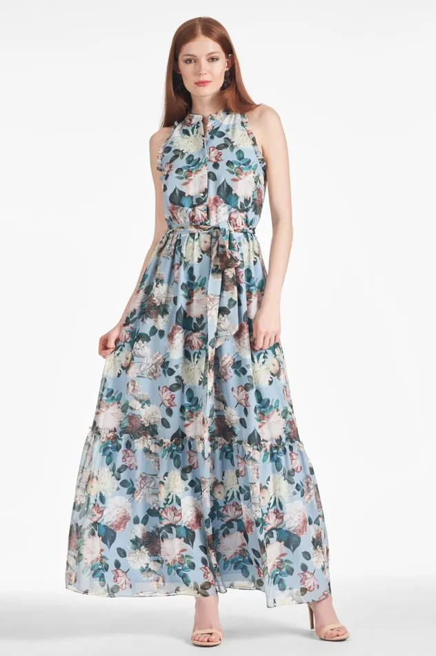 Long Women Sachin and Babi Blair Dress 8211 Ice Blue Garden