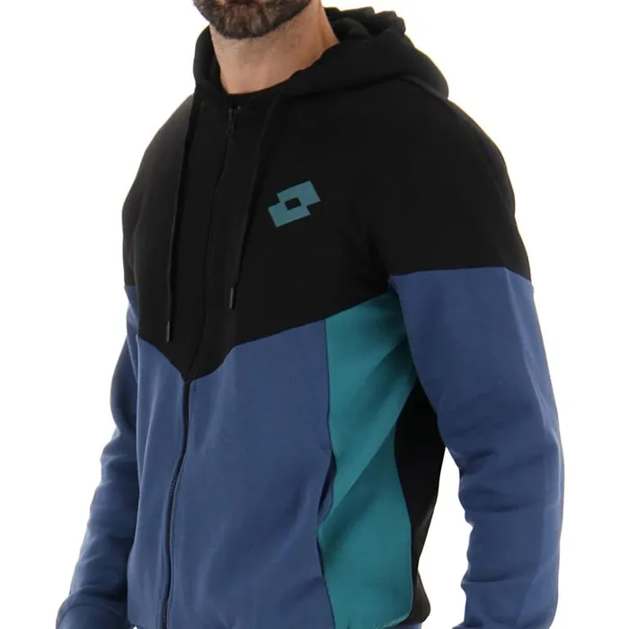 Lotto Sport Jackets Man ATHLETICA PLUS II SWEAT FZ HD All Black