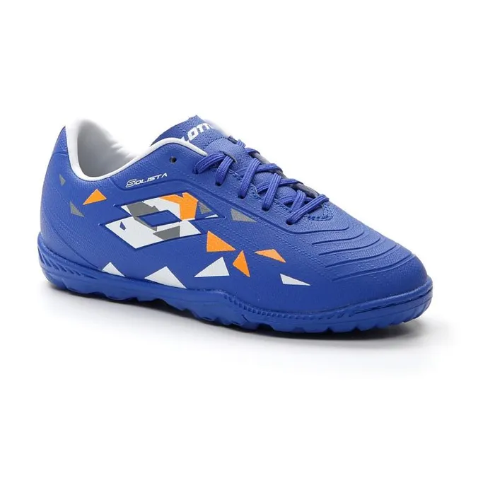 Lotto Sport Shoes ManWomanKids SOLISTA 700 V TF JR Amparo Blueall Whiteorange Beat