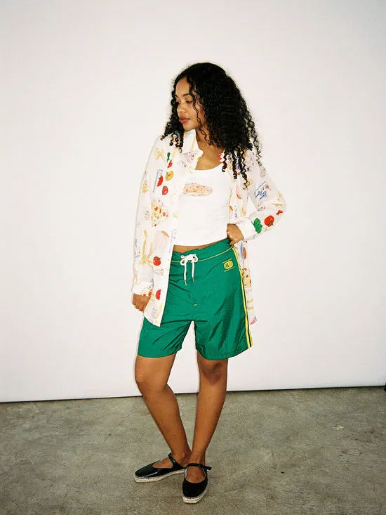 Made Some Long Shorts Green Yellow Bottoms Lisa Says Gah Women