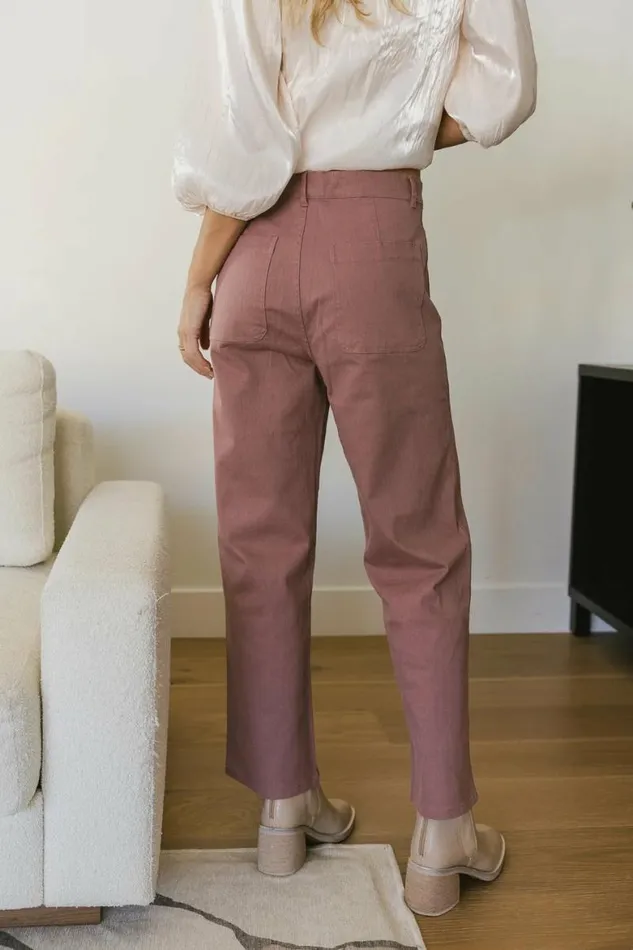 Magnolia Straight Leg Pants In Mauve Mauve Women Bohme Pants