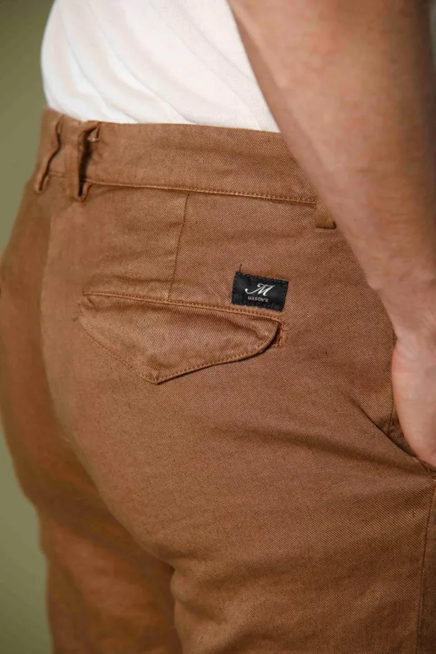 Man Amalfi 2 Pinces Chino Pants In Linen And Cotton Twill Carrot Fit Mason039s Pants