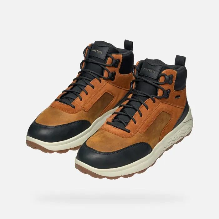 Man Geox Ankle Boots SPHERICA 4X4 ABX MAN Ochre Waterproof Boots Ochre
