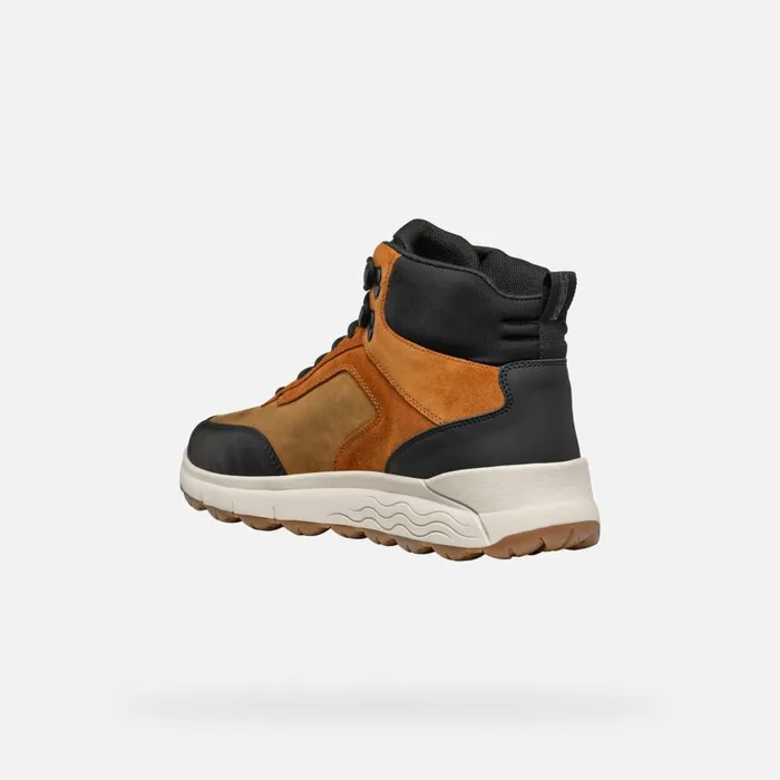 Man Geox Ankle Boots SPHERICA 4X4 ABX MAN Ochre Waterproof Boots Ochre