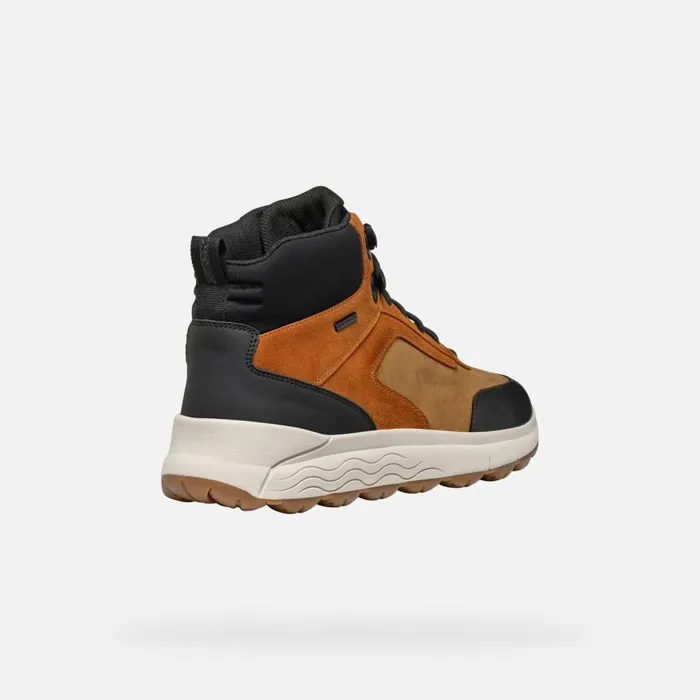 Man Geox Ankle Boots SPHERICA 4X4 ABX MAN Ochre Waterproof Boots Ochre
