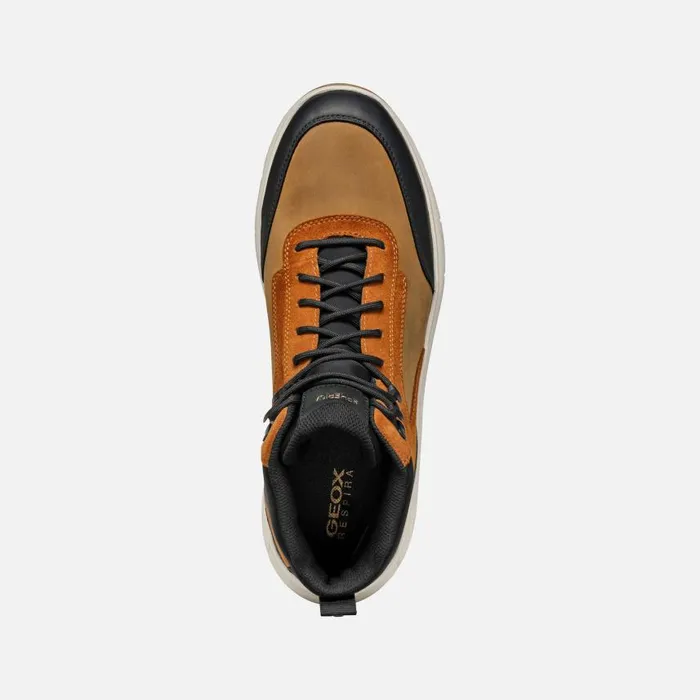 Man Geox Ankle Boots SPHERICA 4X4 ABX MAN Ochre Waterproof Boots Ochre
