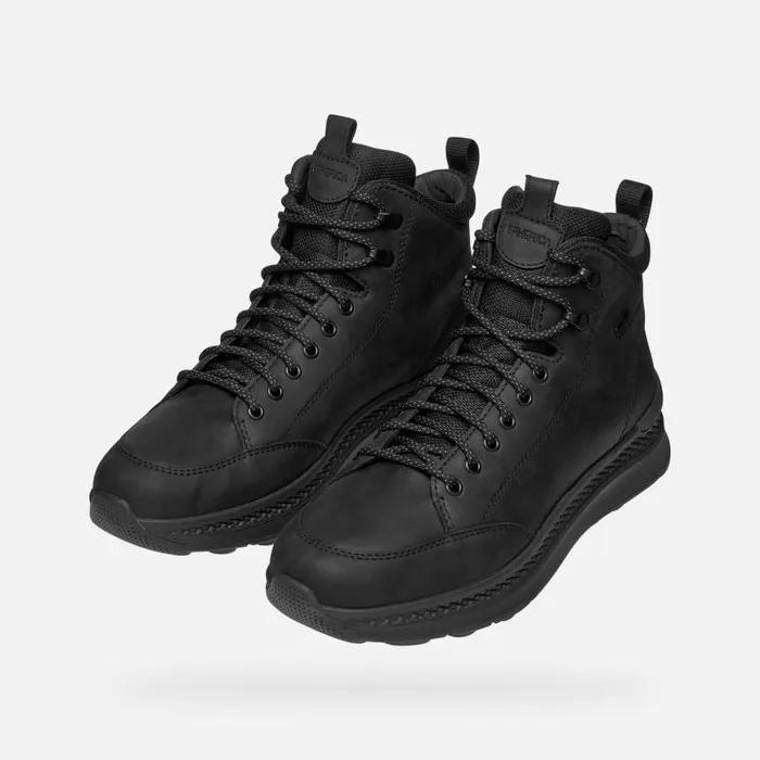 Man Geox Ankle Boots SPHERICA ACTIF X2 ABX MAN Black Mid Calf Boots Black