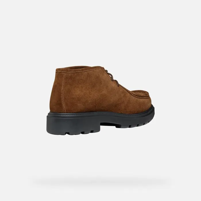 Man Geox Casual Shoes SPHERICA EC7 MAN Brown Cotto Suede Shoes Brown Cotto