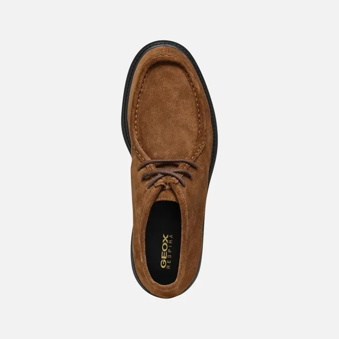 Man Geox Casual Shoes SPHERICA EC7 MAN Brown Cotto Suede Shoes Brown Cotto