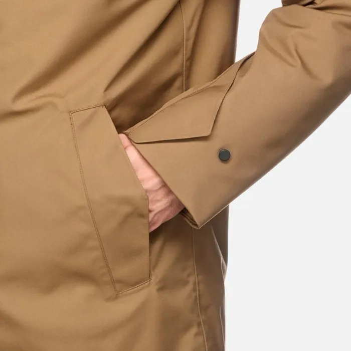 Man Geox Jackets CLINTFORD ABX MAN Hazelnut Brown Short Parka Hazelnut Brown