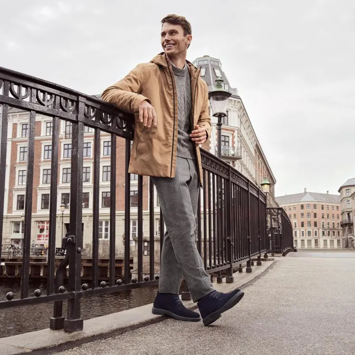 Man Geox Jackets CLINTFORD ABX MAN Hazelnut Brown Short Parka Hazelnut Brown